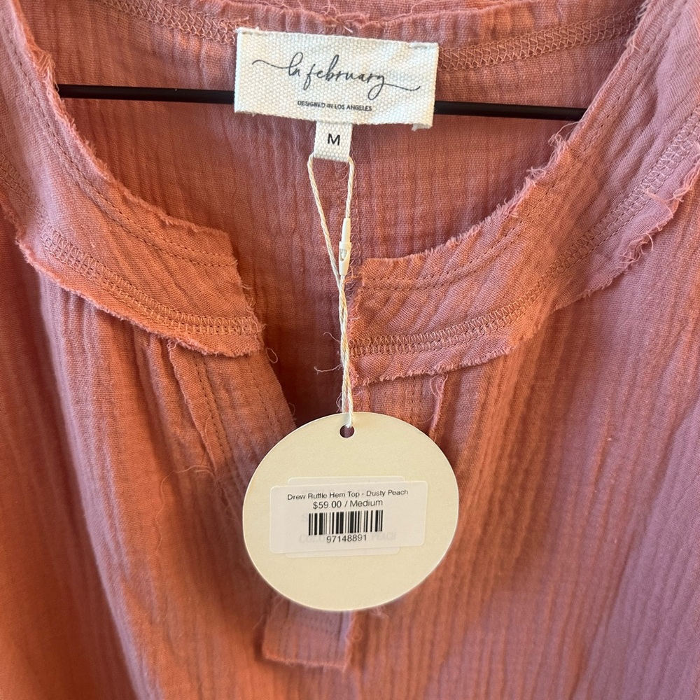 In February Pink Peplum Blouse - Picture 2 of 3